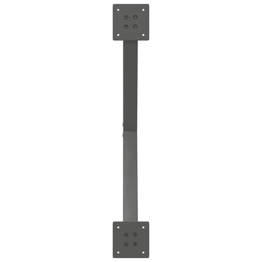 Anthracite Steel X-Shaped Coffee Table Legs Set of 2, Adjustable 70cm