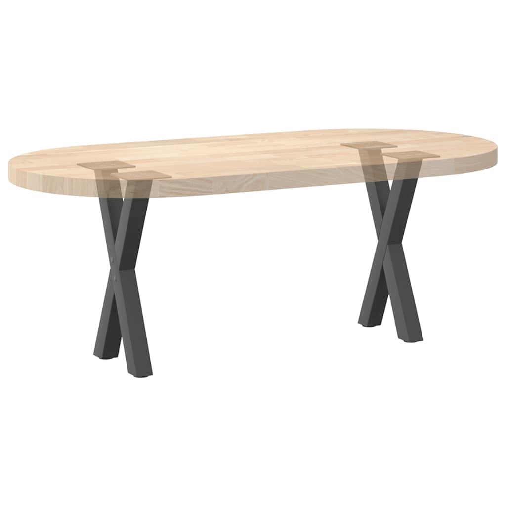 Anthracite Steel X-Shaped Coffee Table Legs 2 pcs, Adjustable 38x(42-43) cm