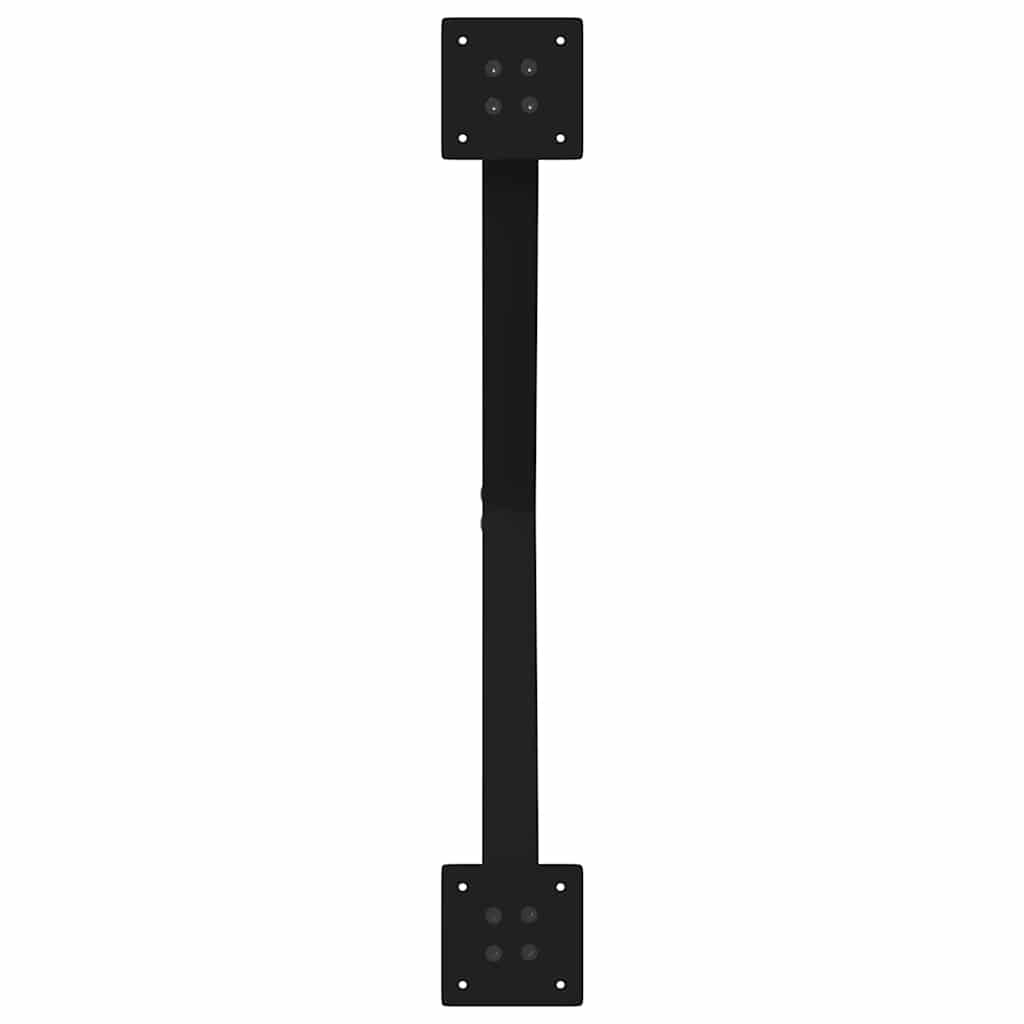 Black Steel X-Shaped Coffee Table Legs, 2 pcs, Adjustable 70 cm