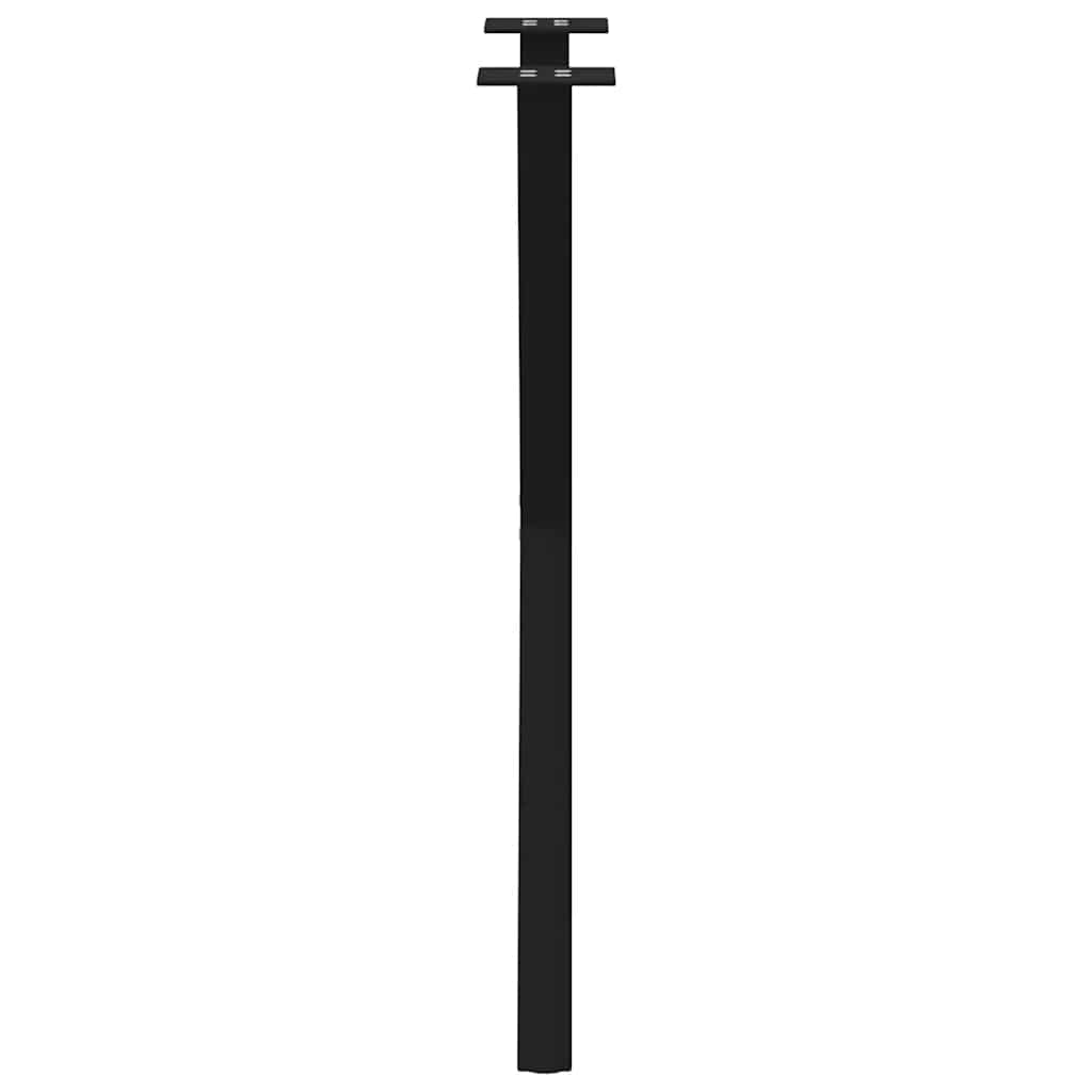 X-Shaped Steel Dining Table Legs, Black, Adjustable Height, 2 pcs