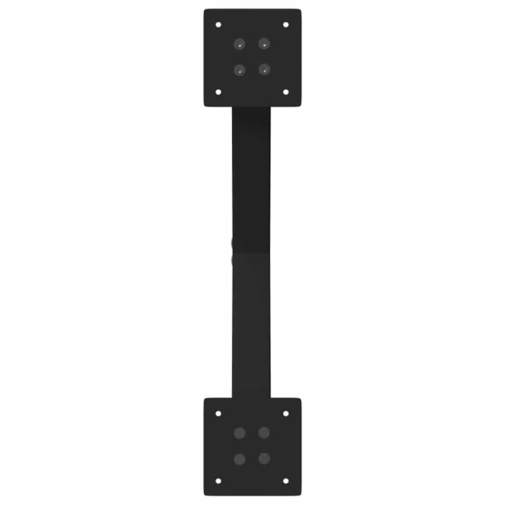 X-Shaped Steel Dining Table Legs, Black, Adjustable Height, 2 pcs