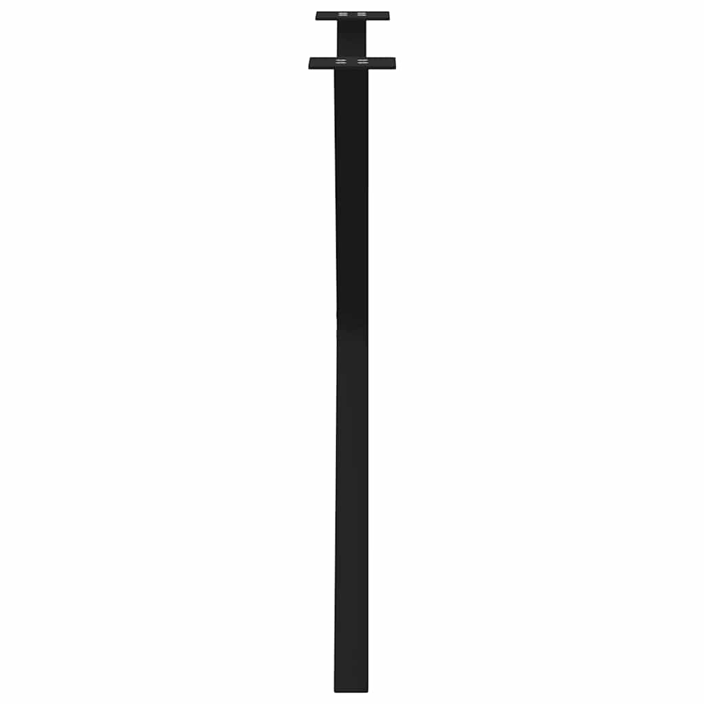 X-Shaped Steel Dining Table Legs, 2 Pcs, Black, Adjustable Height