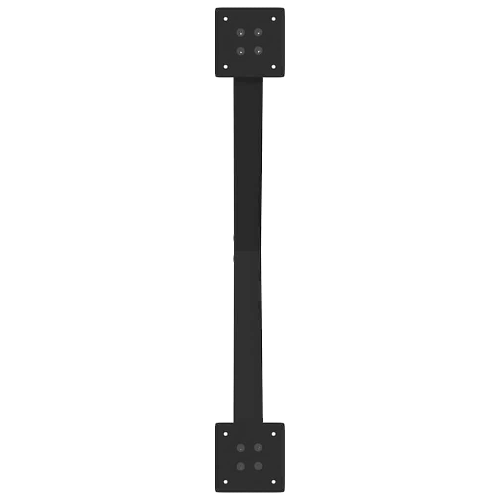 X-Shaped Steel Dining Table Legs, 2 Pcs, Black, Adjustable Height
