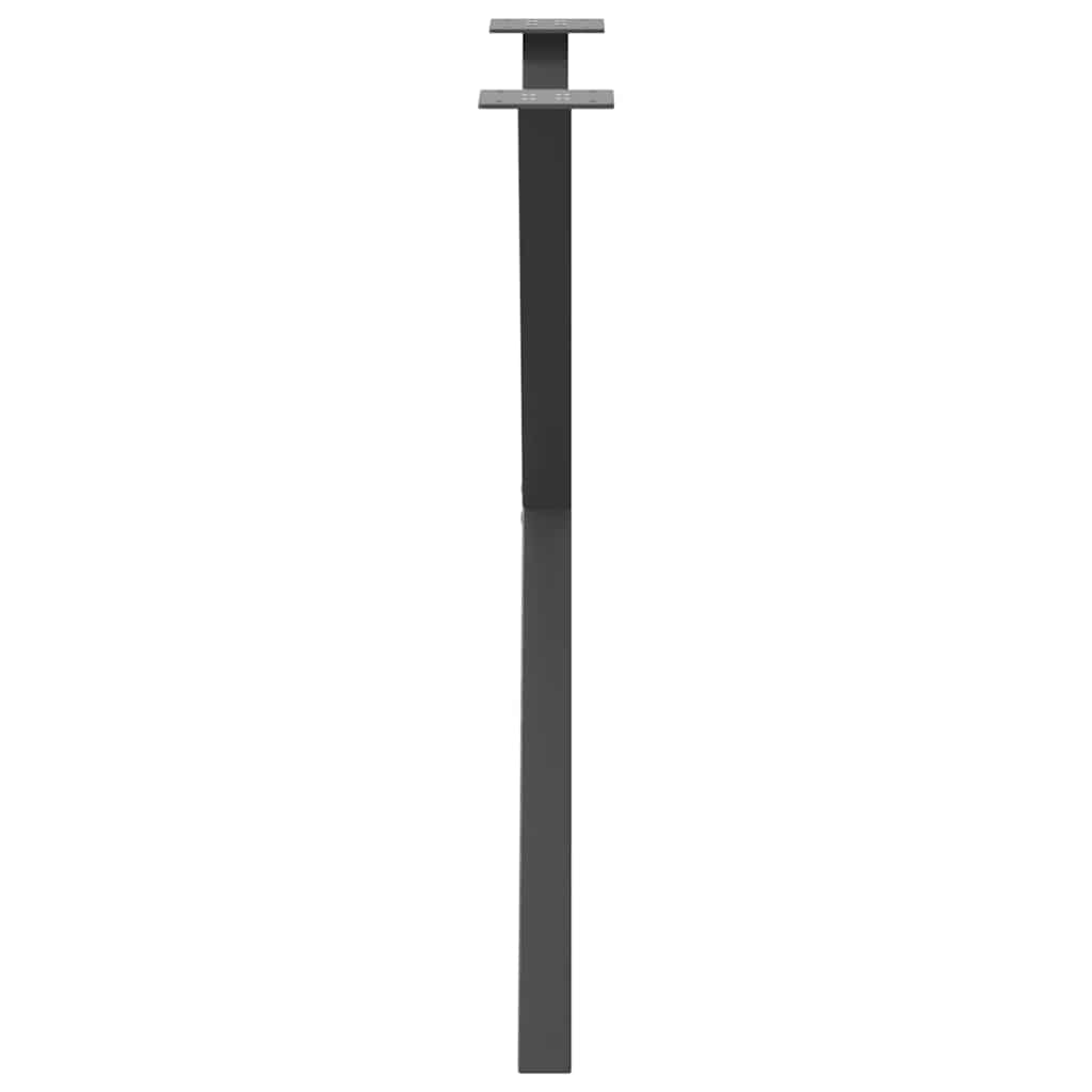 X-Shaped Anthracite Steel Dining Table Legs, Adjustable, 2 pcs