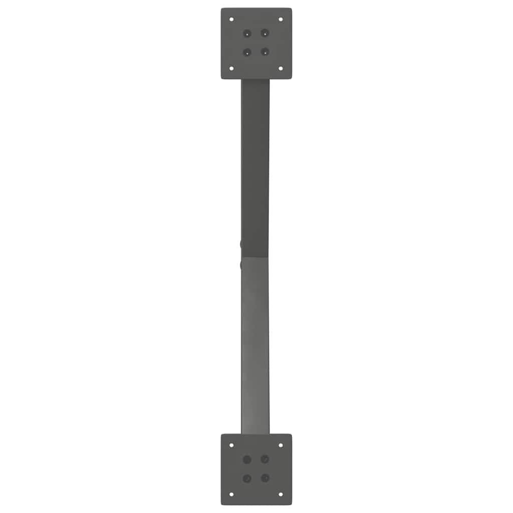 X-Shaped Anthracite Steel Dining Table Legs, Adjustable, 2 pcs