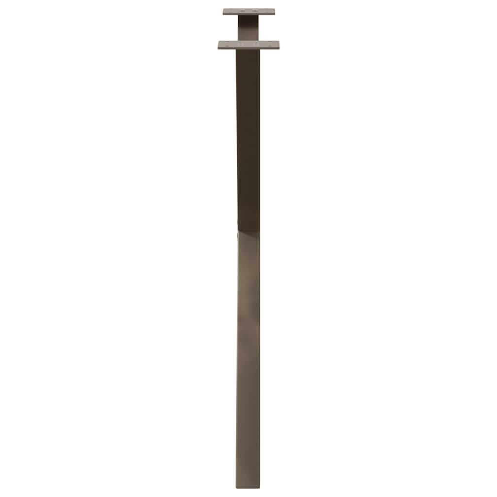 X-Shaped Natural Steel Dining Table Legs, 2 pcs, 80x(72-73) cm