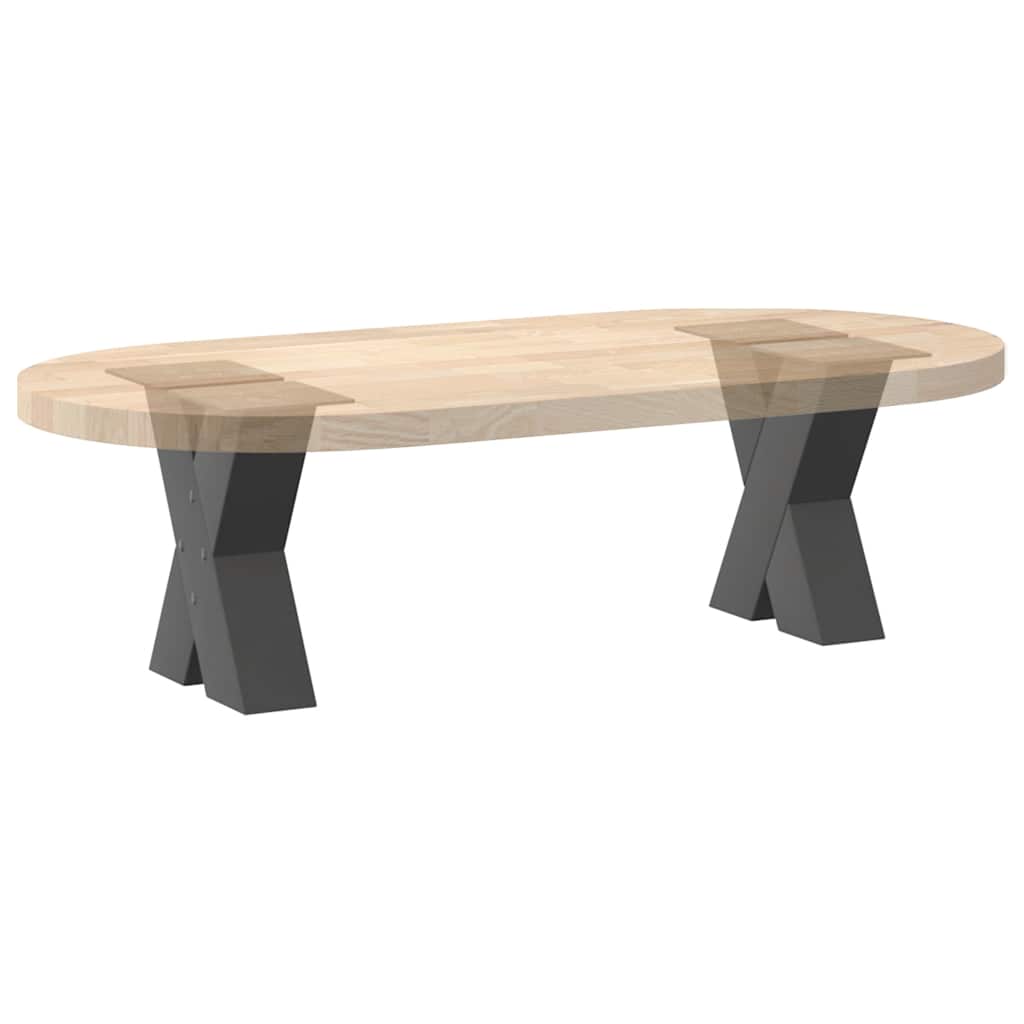 Anthracite Steel X-Shaped Coffee Table Legs, 2pcs, Adjustable 40cm