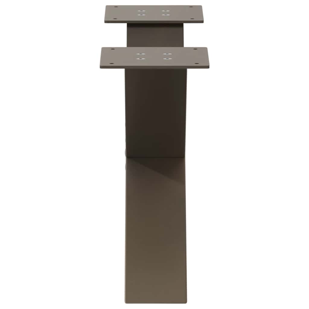 Natural Steel X-Shaped Coffee Table Legs, 2 Pcs, Adjustable Heights