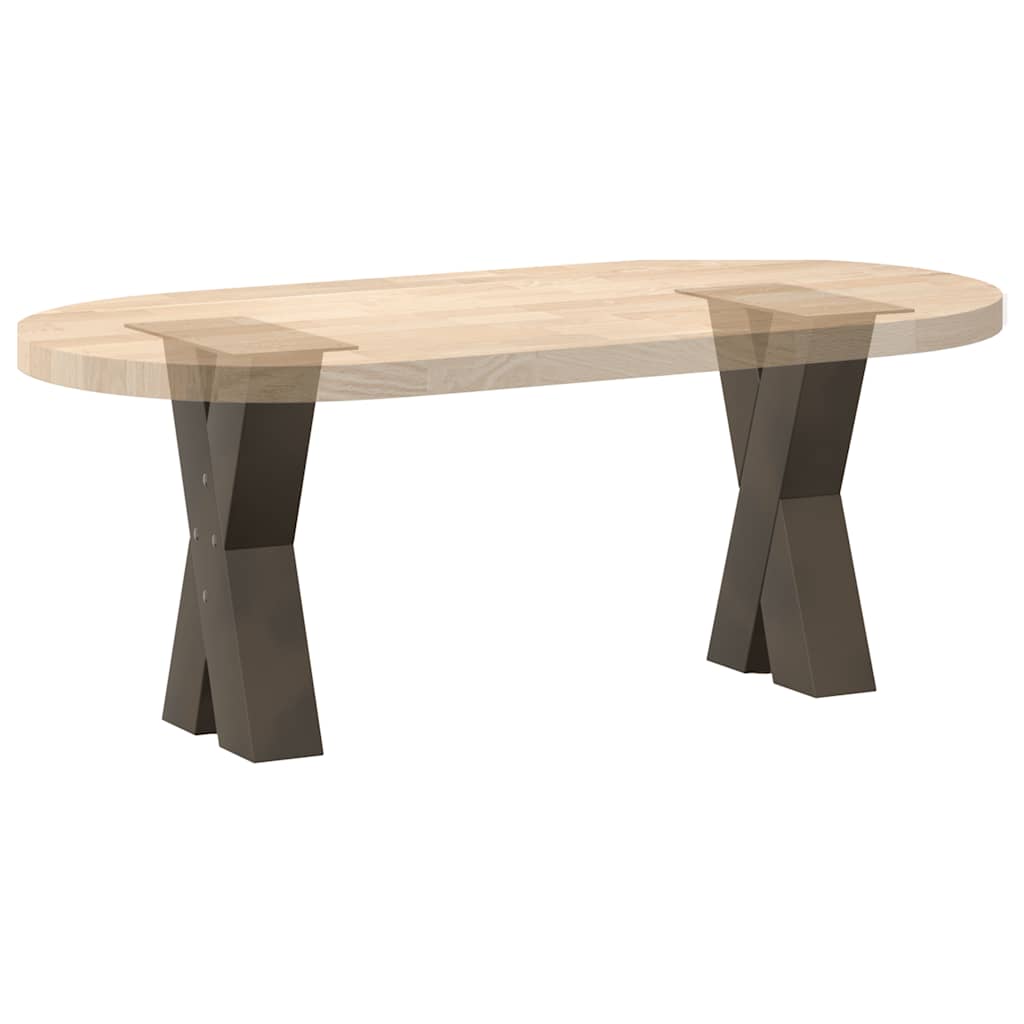 Natural Steel X-Shaped Coffee Table Legs 2 pcs, Adjustable 38x42-43 cm