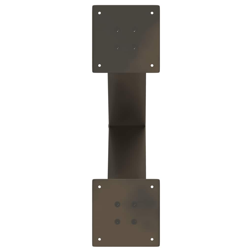 X-Shaped Steel Coffee Table Legs, Natural Finish, 2 pcs, Adjustable