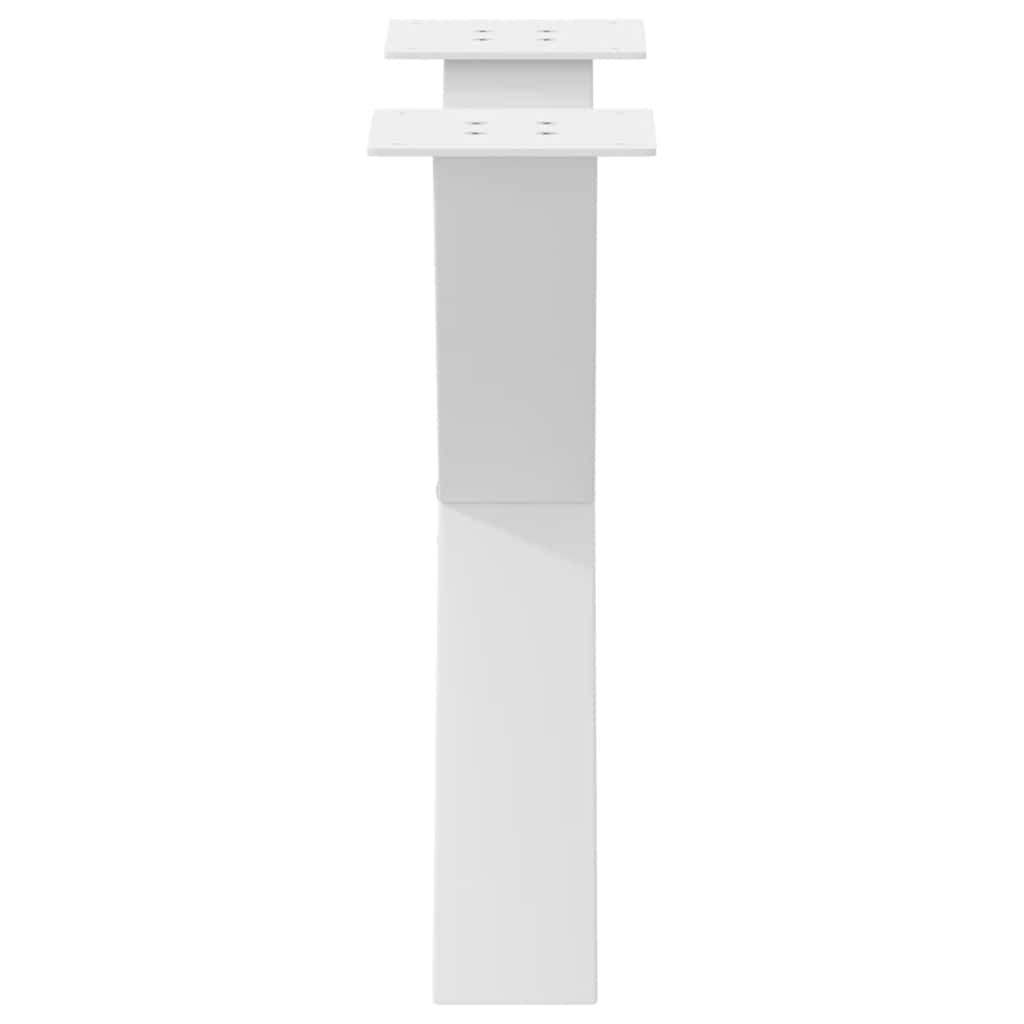 White X-Shaped Steel Coffee Table Legs, 2 Pcs, 60x(42-43) cm