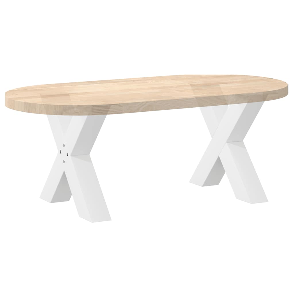 White X-Shaped Steel Coffee Table Legs, 2 Pcs, 60x(42-43) cm