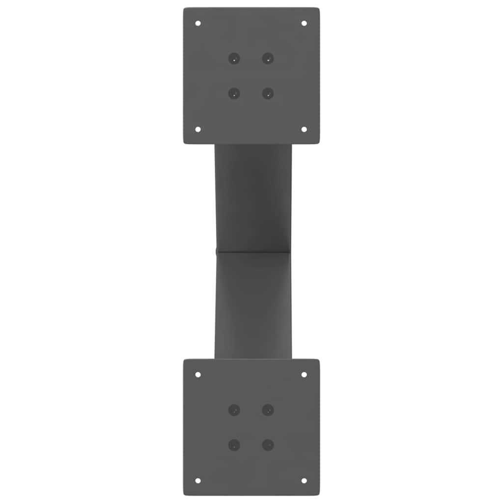 Anthracite Steel X-Shaped Coffee Table Legs, 2 pcs, Adjustable 60x42-43 cm