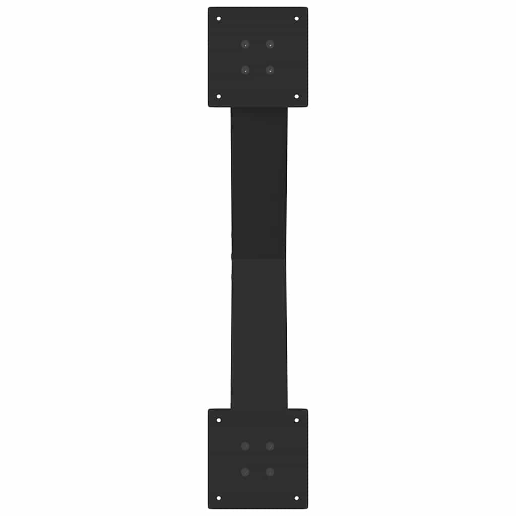 X-Shaped Black Steel Coffee Table Legs, Set of 2, Adjustable 70cm