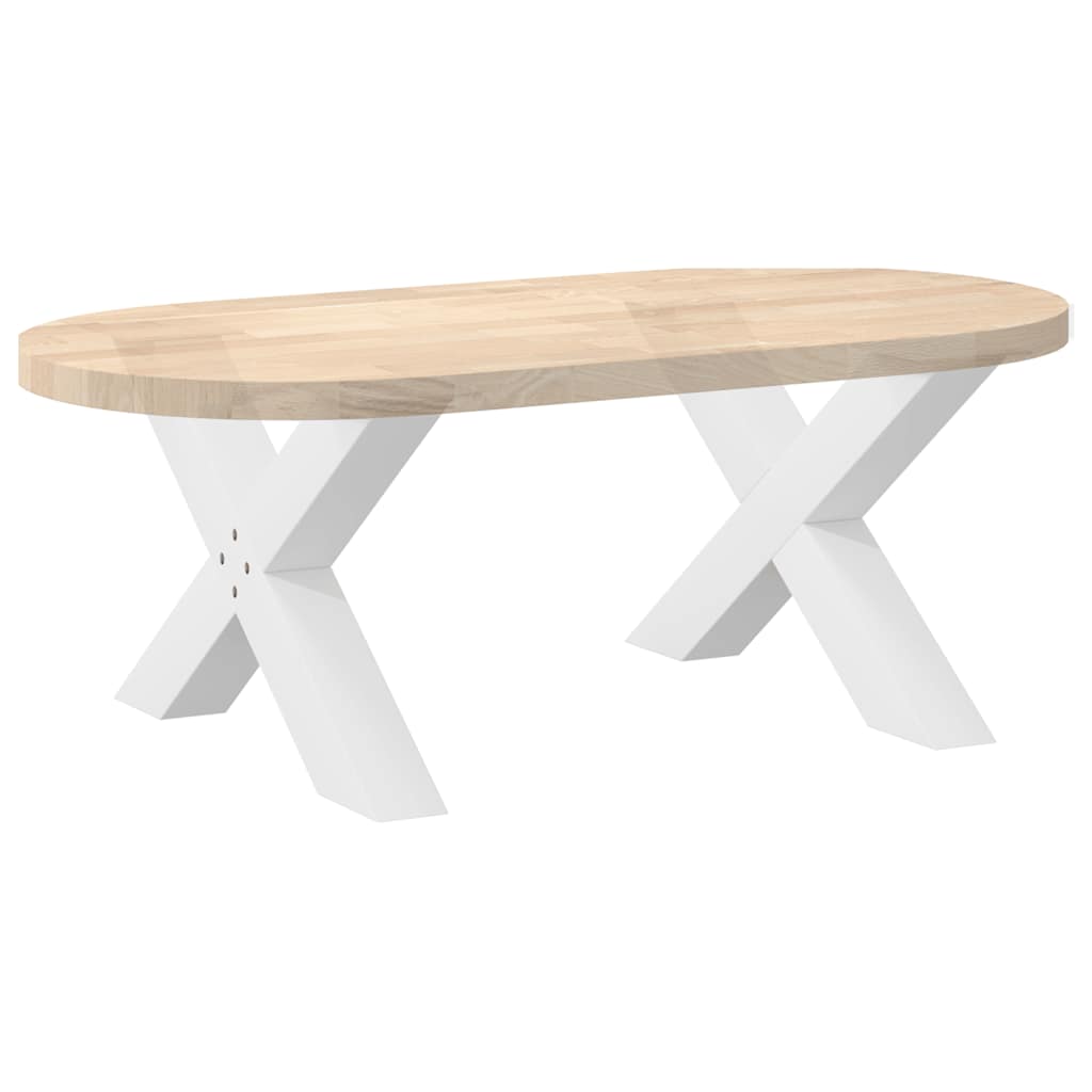 X-Shaped White Steel Coffee Table Legs, 2 pcs, 70x(42-43) cm