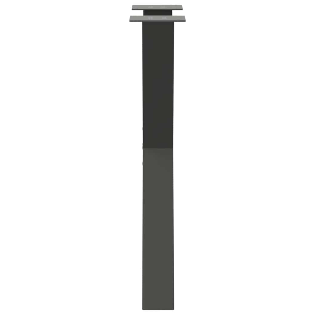 Anthracite Steel X-Shaped Dining Table Legs 2 pcs, Adjustable Height