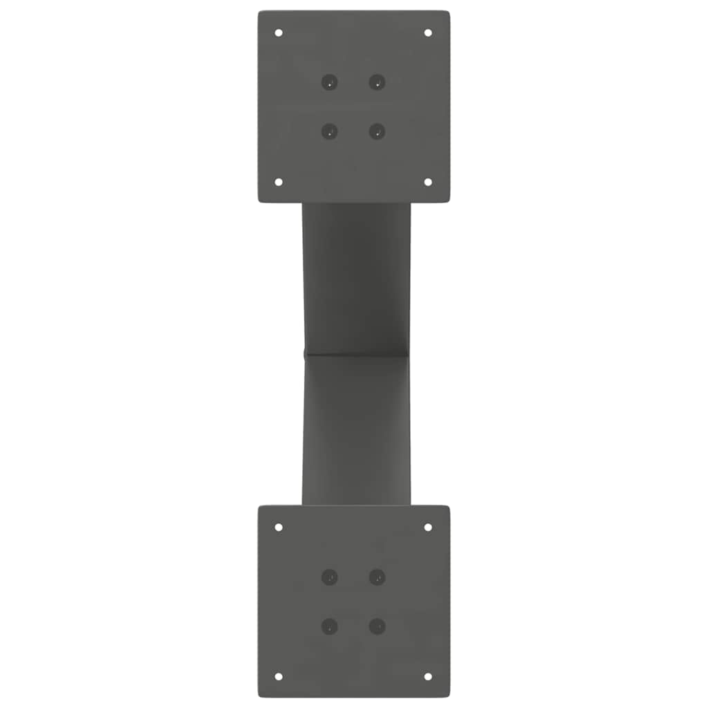 Anthracite Steel X-Shaped Dining Table Legs 2 pcs, Adjustable Height