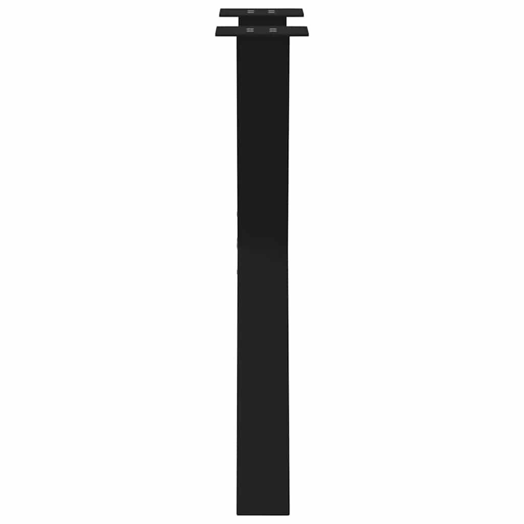 Black Steel X-Shaped Dining Table Legs 2pcs, 60x72-73cm