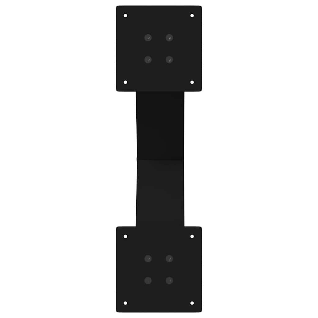Black Steel X-Shaped Dining Table Legs 2pcs, 60x72-73cm