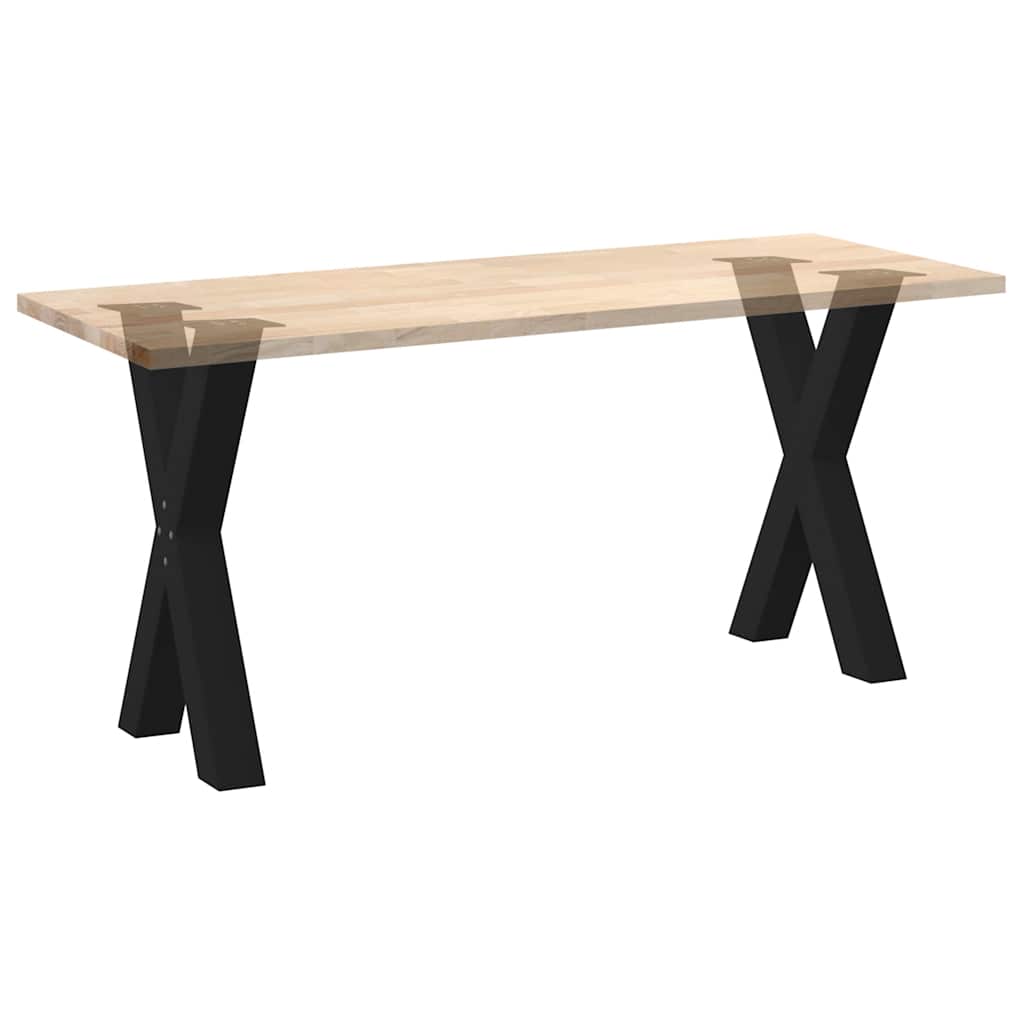 Black Steel X-Shaped Dining Table Legs 2pcs, 60x72-73cm