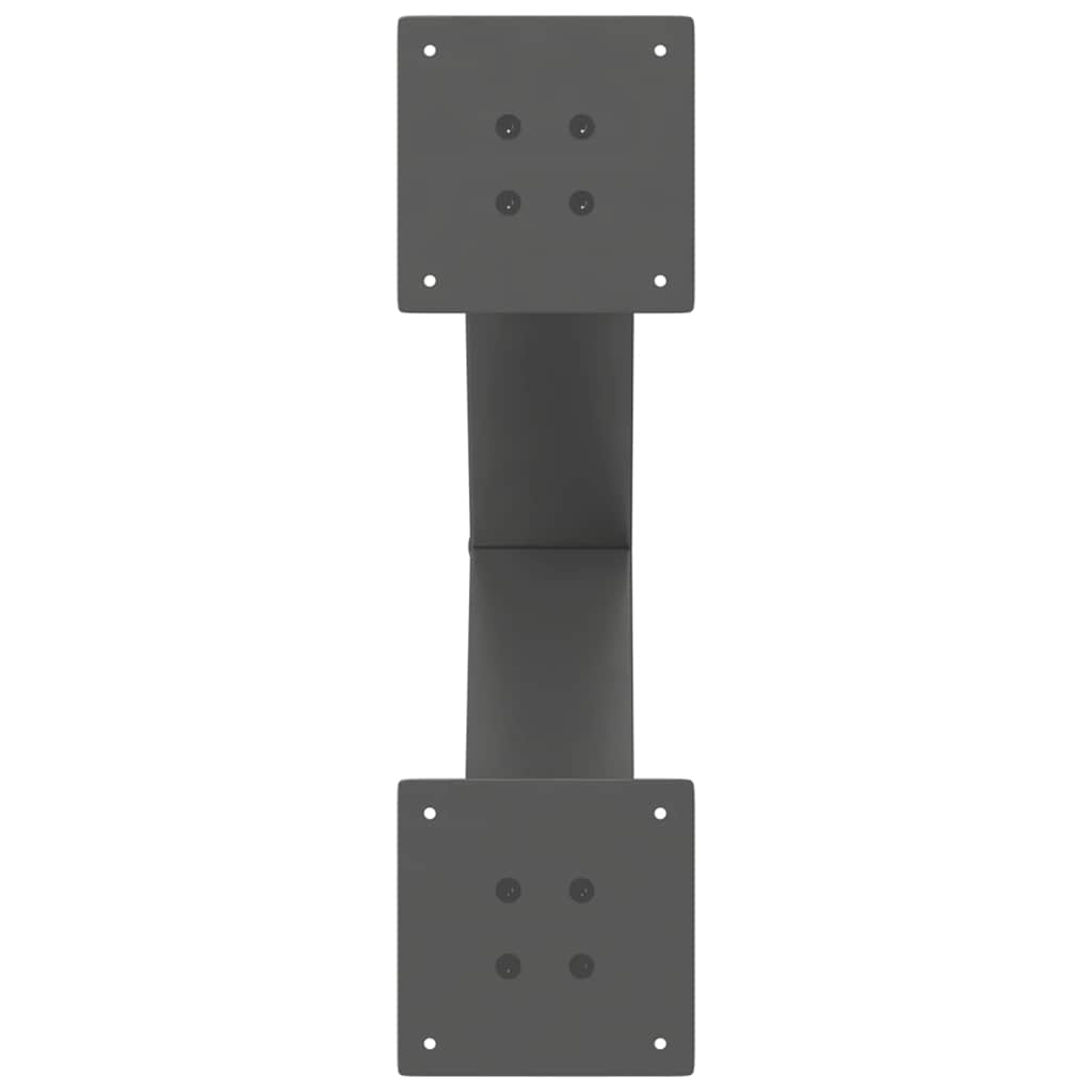 Anthracite Steel X-Shaped Dining Table Legs 2pcs 60x72-73cm