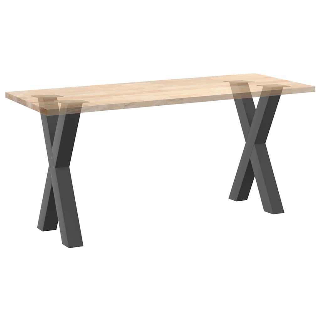 Anthracite Steel X-Shaped Dining Table Legs 2pcs 60x72-73cm