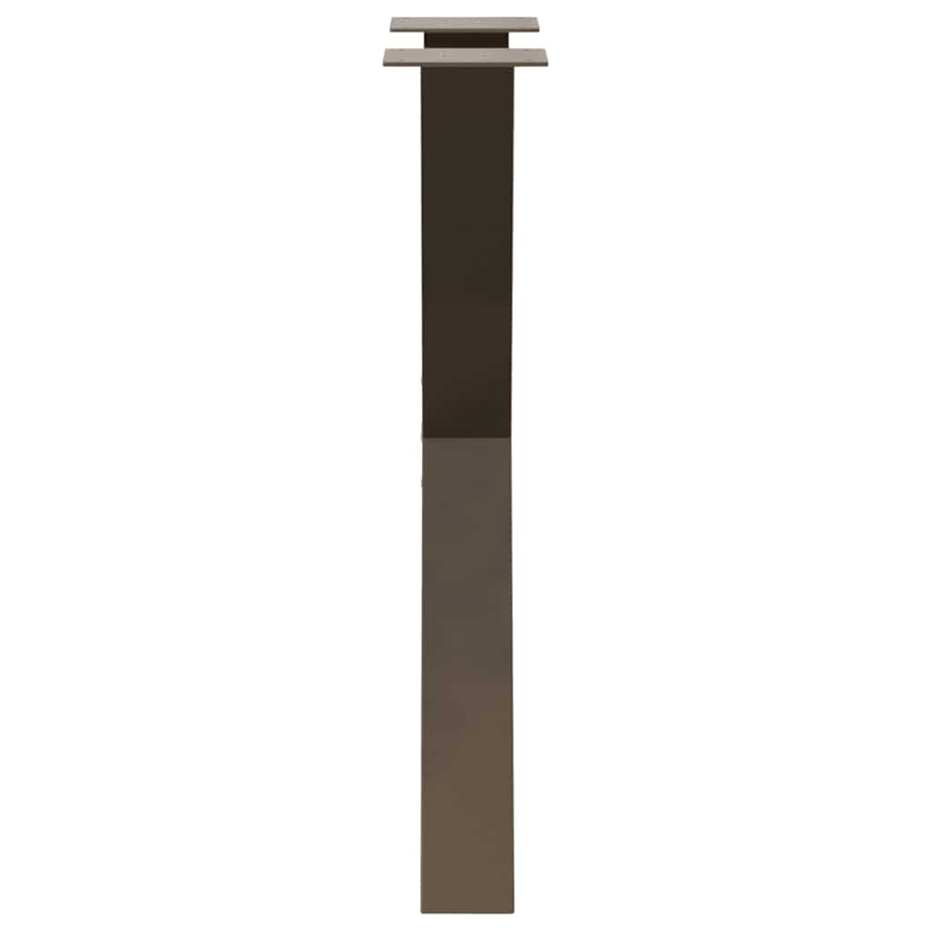 Natural Steel X-Shaped Dining Table Legs 60x72-73 cm, Set of 2