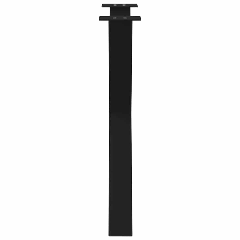 Black Steel X-Shaped Dining Table Legs, Adjustable, 2 pcs, 80x73 cm