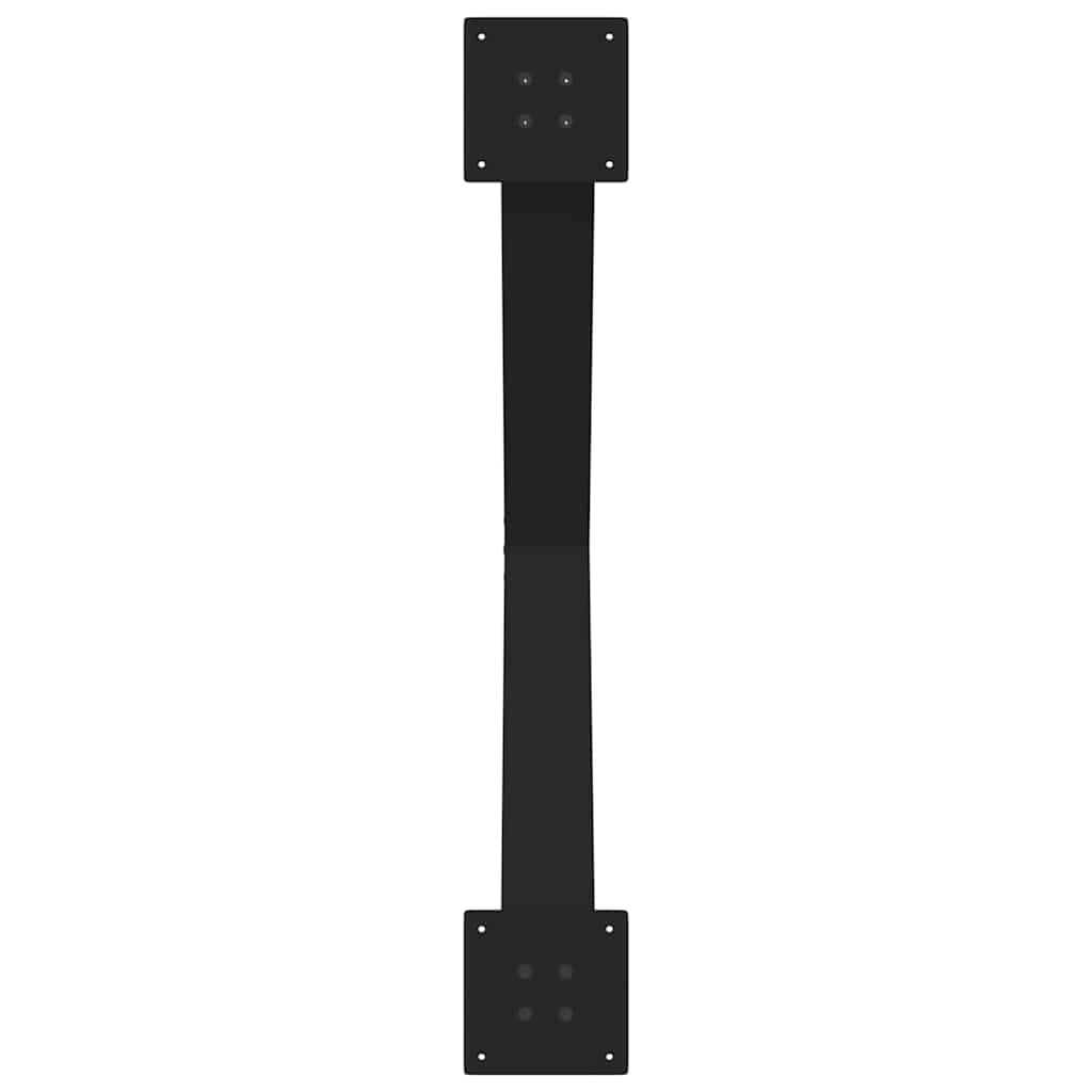X-Shaped Black Steel Dining Table Legs 2 Pcs, Adjustable 90cm