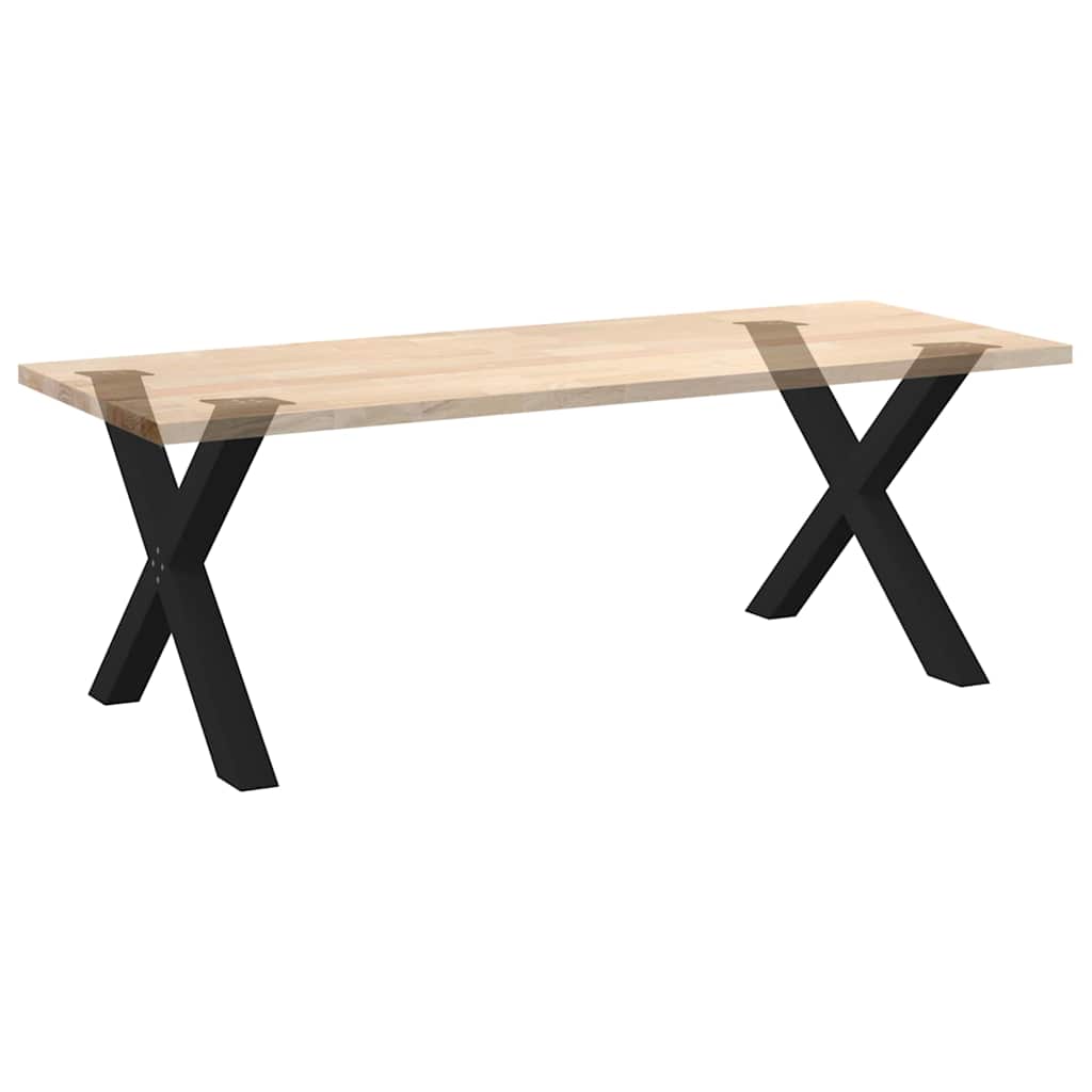 X-Shaped Black Steel Dining Table Legs 2 Pcs, Adjustable 90cm