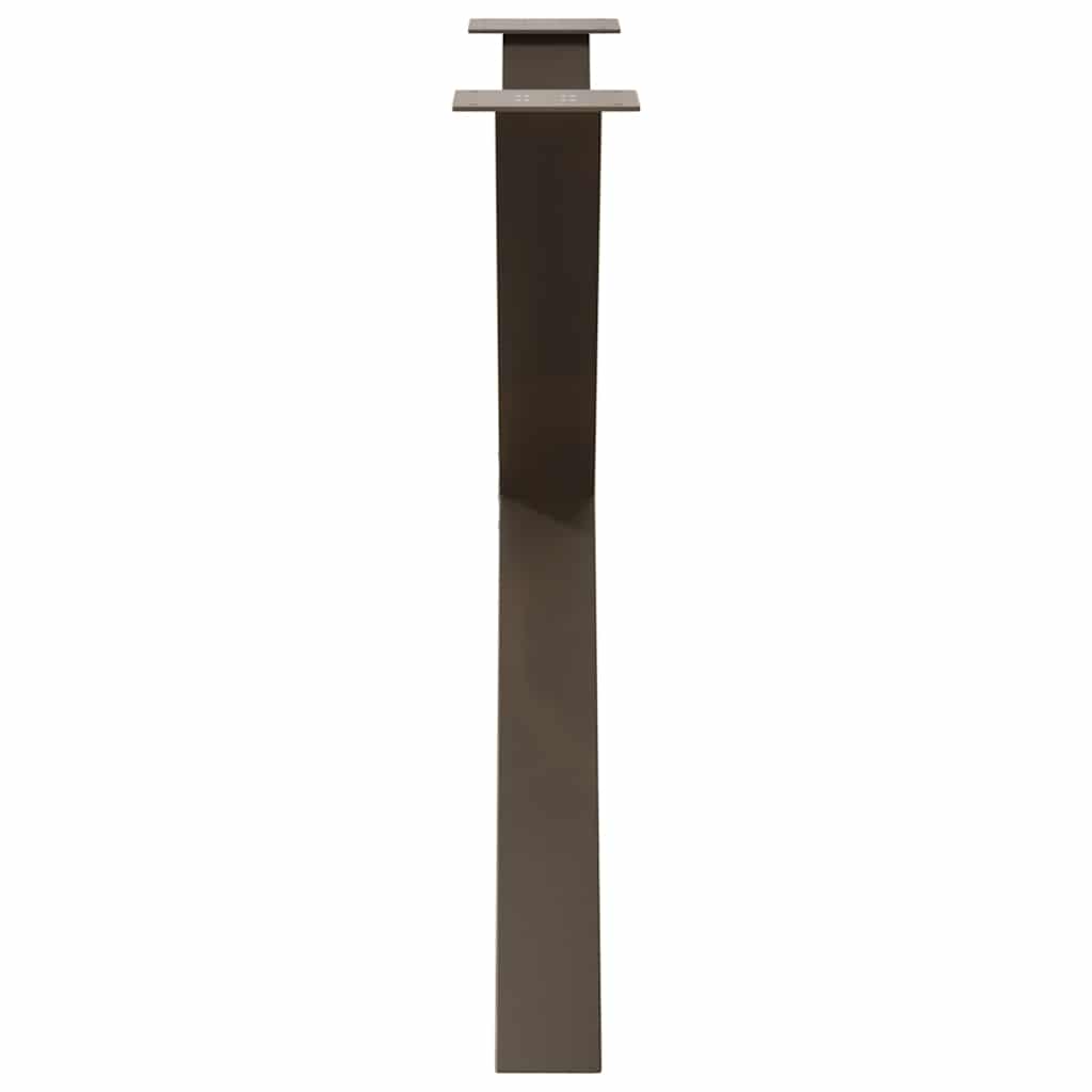 Natural Steel X-Shaped Dining Table Legs, 2pcs, 90cm Adjustable Height