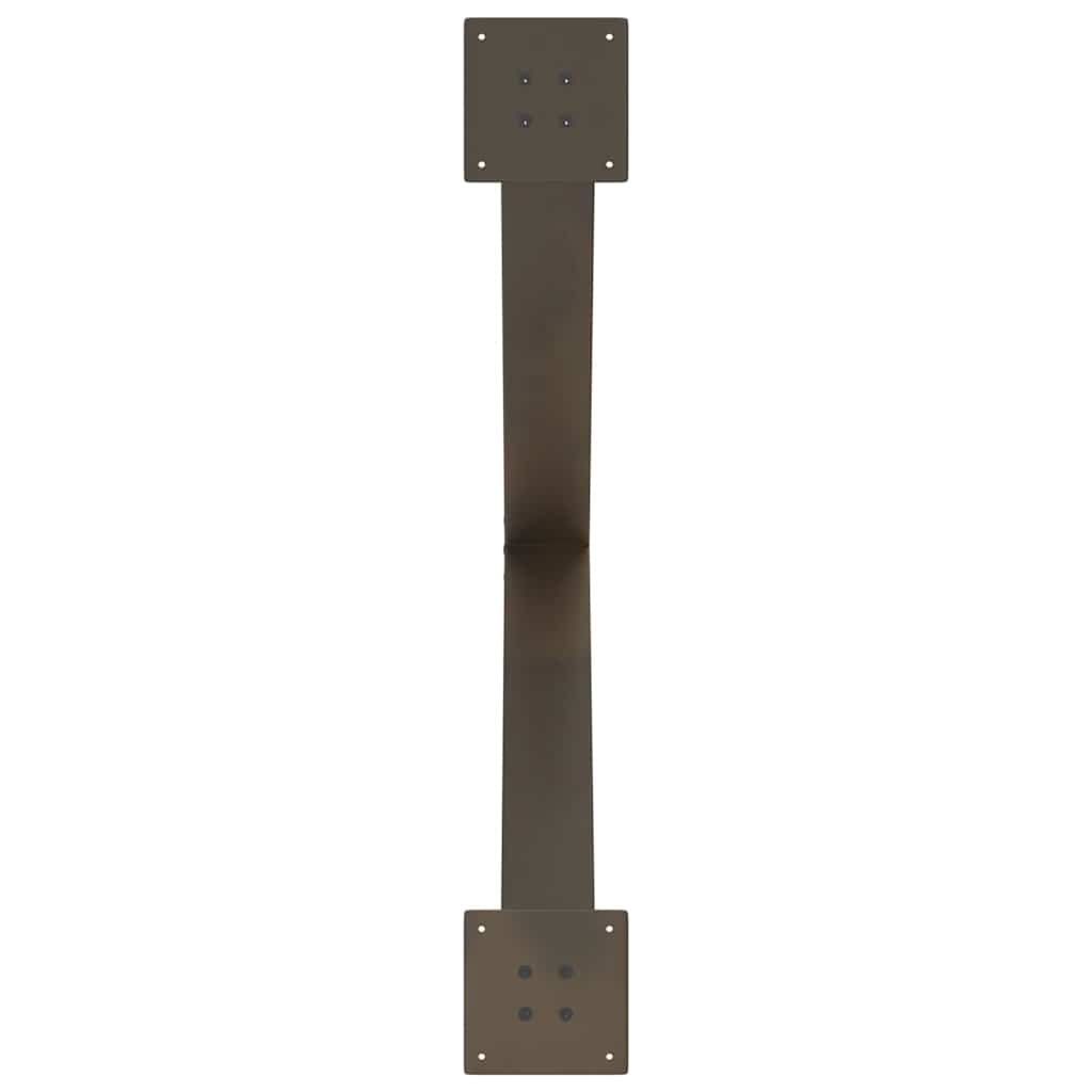 Natural Steel X-Shaped Dining Table Legs, 2pcs, 90cm Adjustable Height