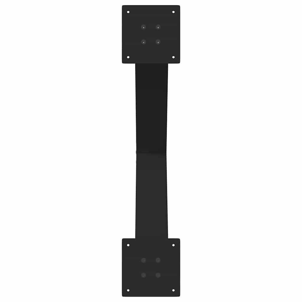 X-Shaped Steel Dining Table Legs - Black, Adjustable 70x(72-73) cm