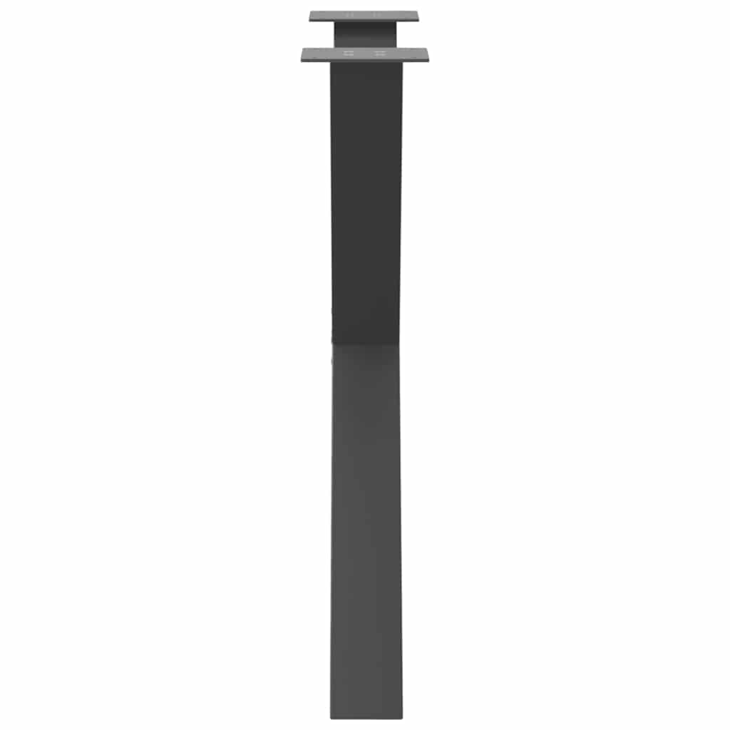 Anthracite Steel X-Shaped Dining Table Legs 3 pcs, 80x72-73 cm