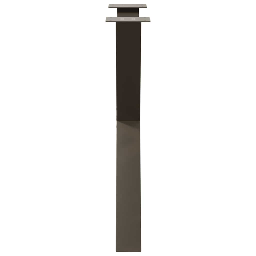 Natural Steel X-Shaped Dining Table Legs, 3pcs, Adjustable Height