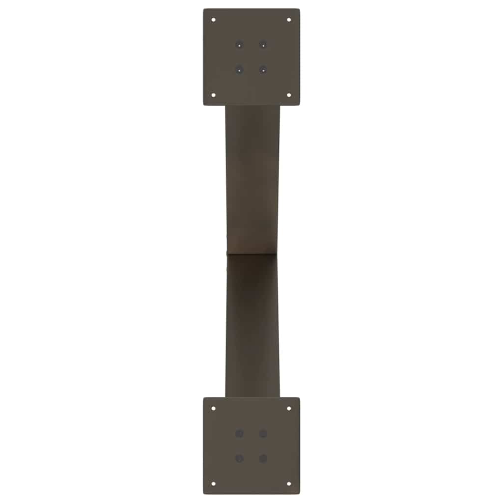 Natural Steel X-Shaped Dining Table Legs, 3pcs, Adjustable Height