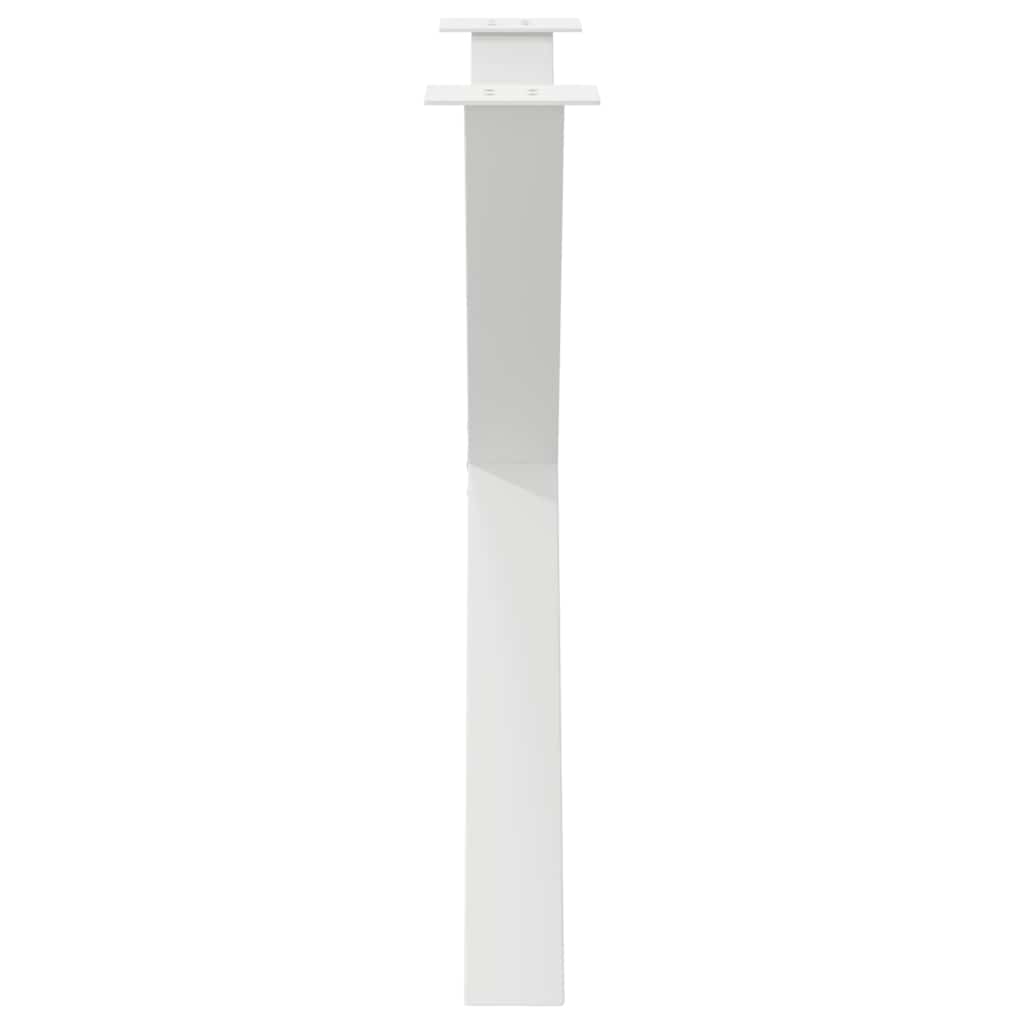White X-Shaped Steel Dining Table Legs - Set of 3, Adjustable Height