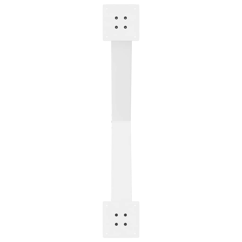 White X-Shaped Steel Dining Table Legs - Set of 3, Adjustable Height
