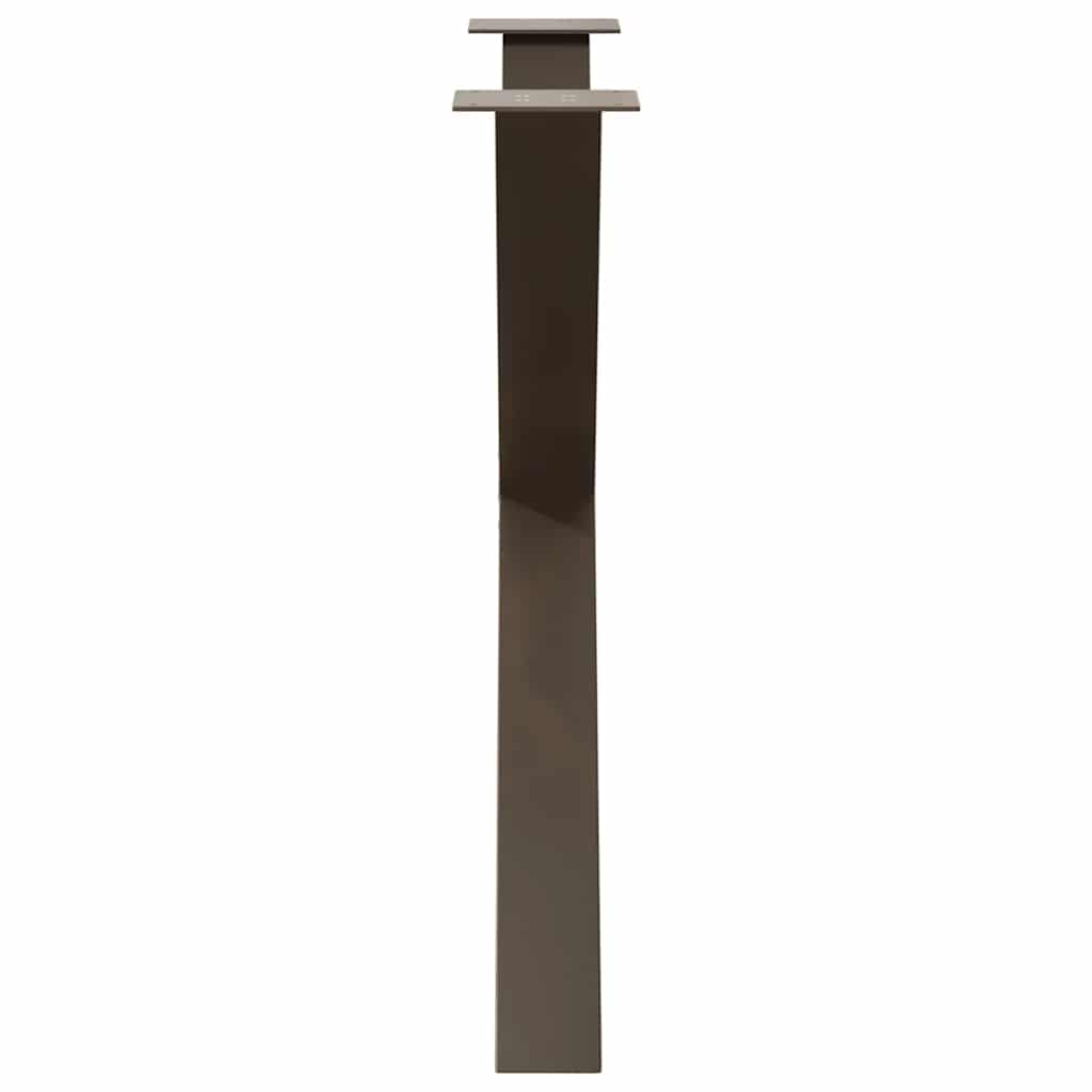 X-Shaped Natural Steel Dining Table Legs, 3 pcs, Adjustable, 90 cm