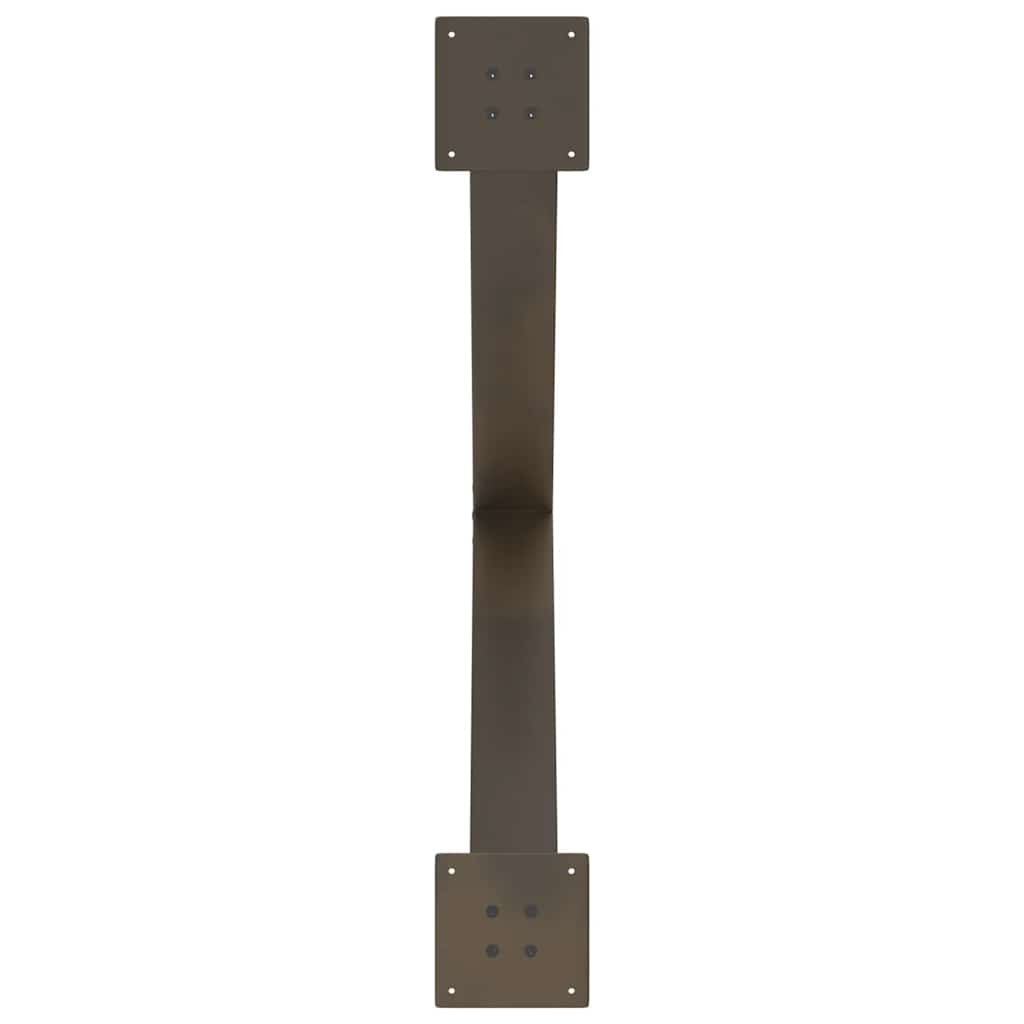 X-Shaped Natural Steel Dining Table Legs, 3 pcs, Adjustable, 90 cm