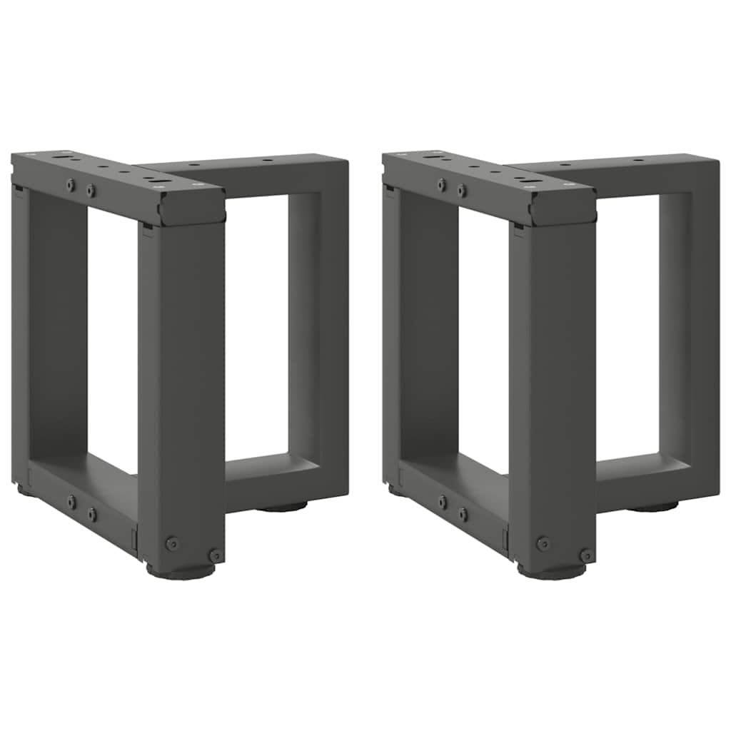 Anthracite Steel T-Shaped Coffee Table Legs 2pcs (30-31cm)