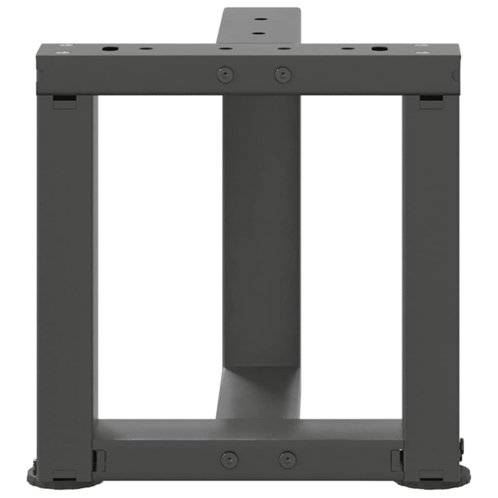 Anthracite Steel T-Shaped Coffee Table Legs 2pcs (30-31cm)