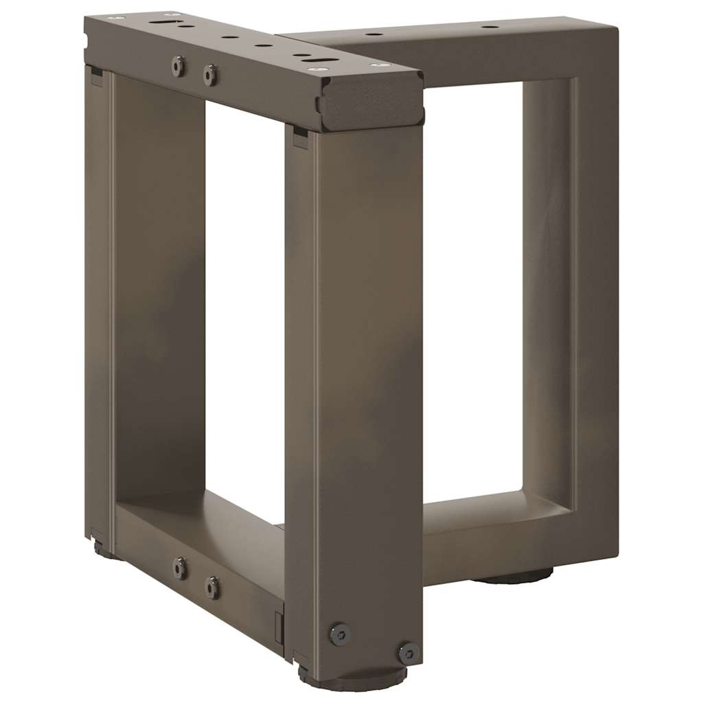 Black Steel T-Shaped Coffee Table Legs 2 pcs Adjustable 30x25 cm