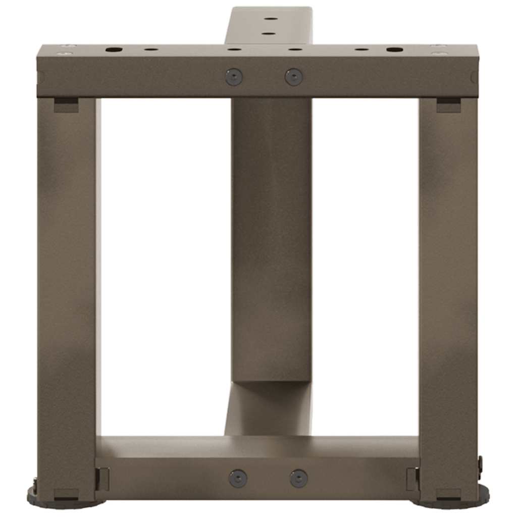 Black Steel T-Shaped Coffee Table Legs 2 pcs Adjustable 30x25 cm