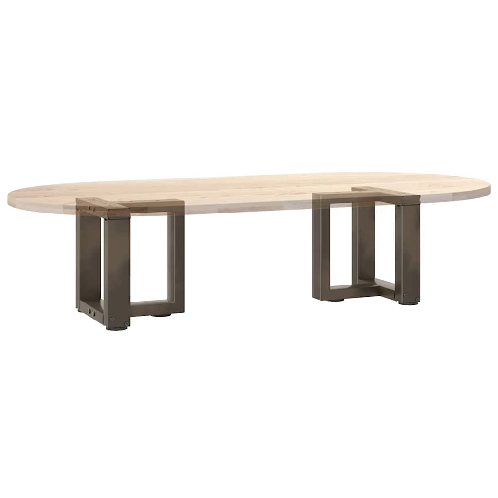 Black Steel T-Shaped Coffee Table Legs 2 pcs Adjustable 30x25 cm