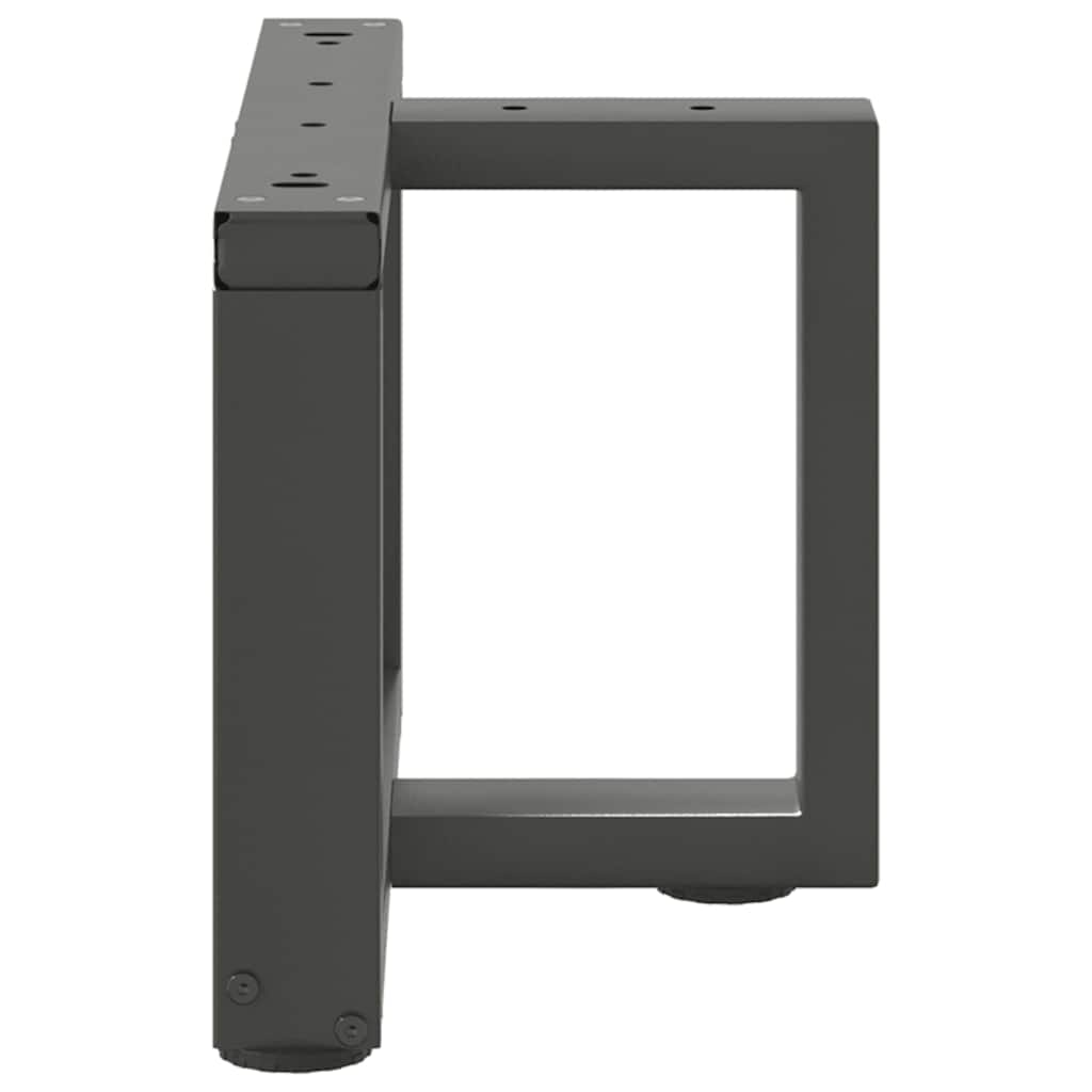 Anthracite Steel T-Shaped Coffee Table Legs 2pcs Adjustable 40x25cm