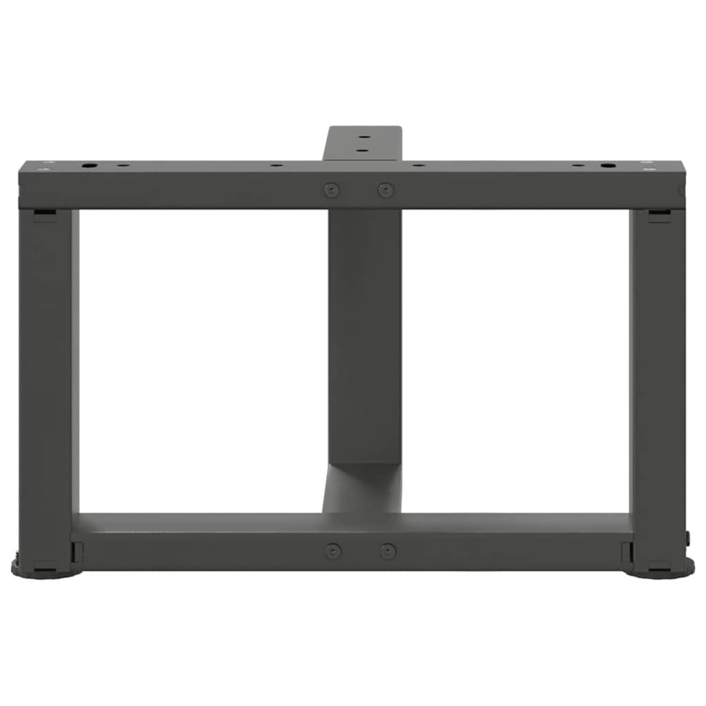 Anthracite Steel T-Shaped Coffee Table Legs 2pcs Adjustable 40x25cm