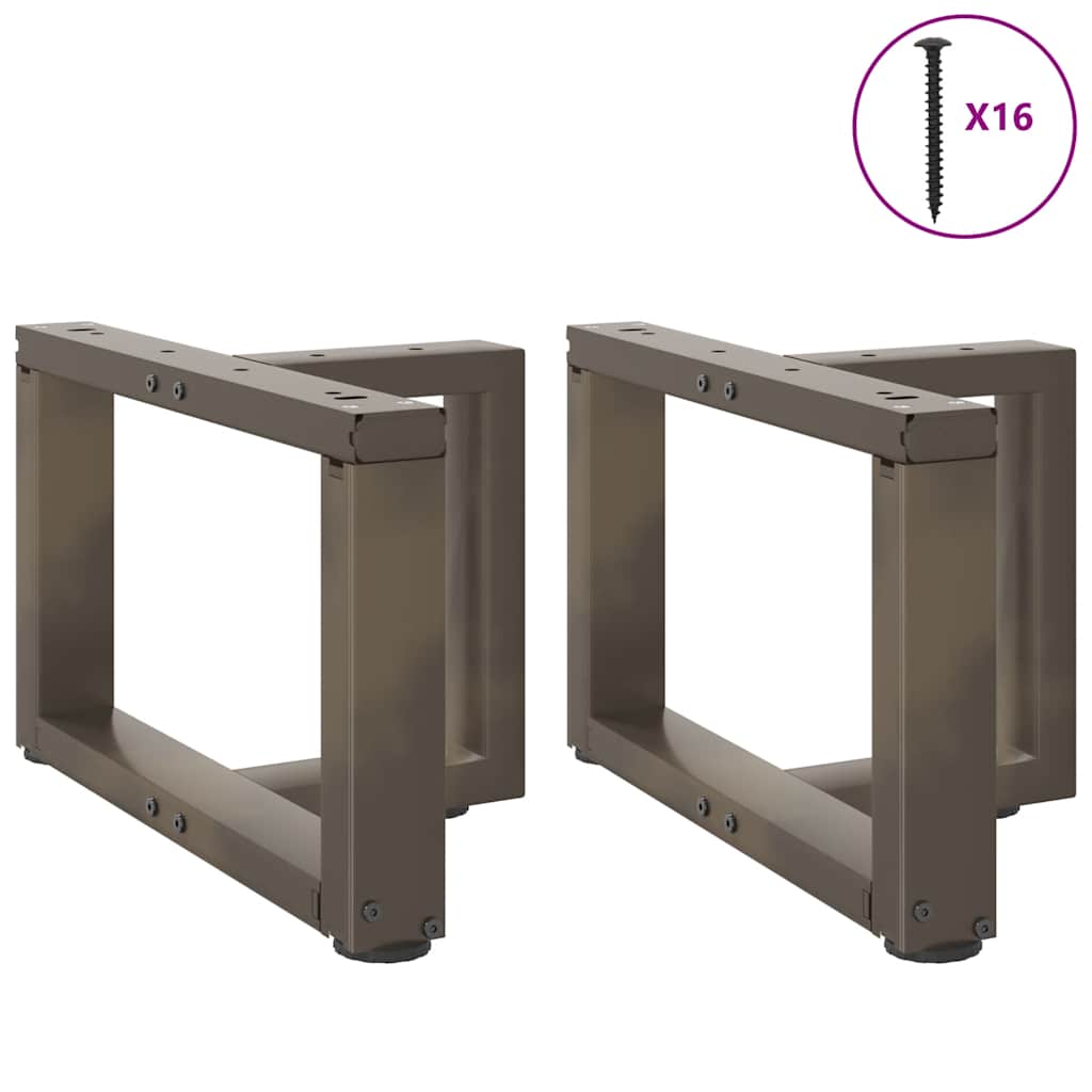 Black Steel T-Shaped Coffee Table Legs 2pcs 40x25x(30-31) cm