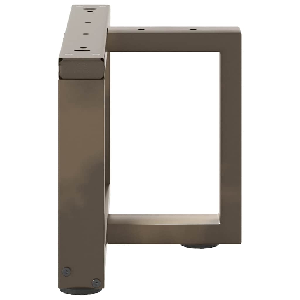 Black Steel T-Shaped Coffee Table Legs 2pcs 40x25x(30-31) cm