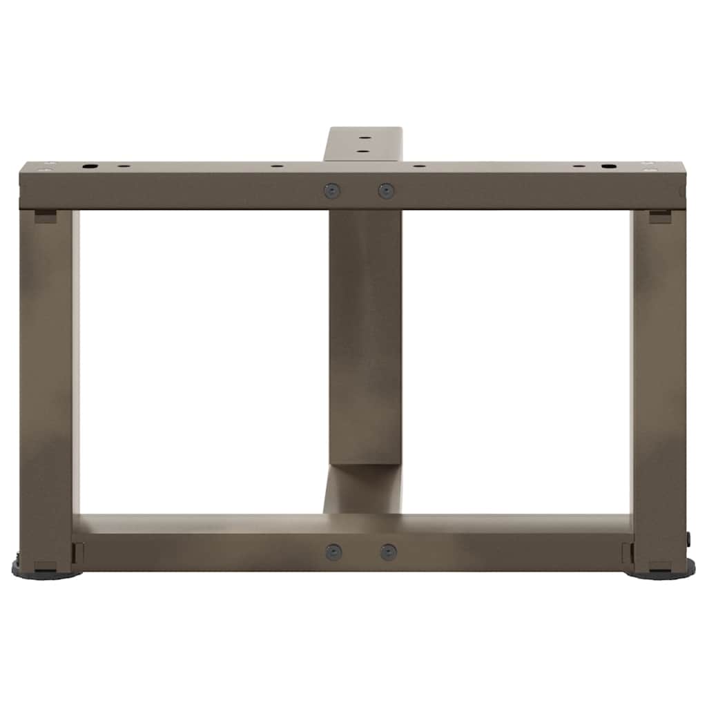 Black Steel T-Shaped Coffee Table Legs 2pcs 40x25x(30-31) cm